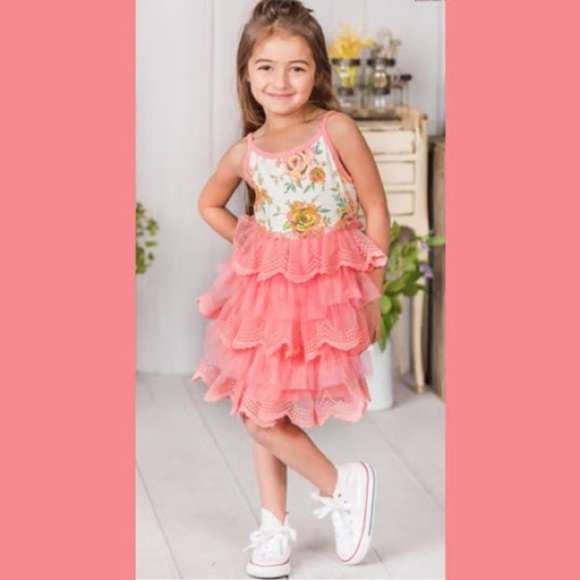 Matilda Jane Other - Matilda Jane•Adventure Begins Musical Chairs Coral
Tulle Dress Girls size 6